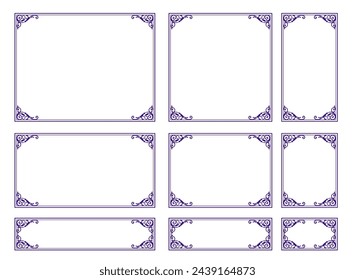 Fashionable frame. Design template. A set of gorgeous foreheads.