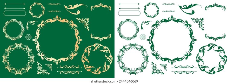 Fashionable frame. Design template. A set of gorgeous foreheads.