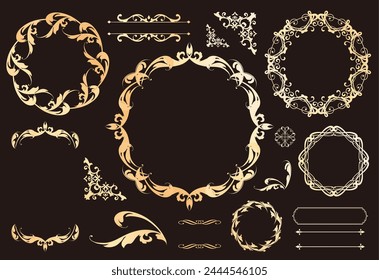 Fashionable frame. Design template. A set of gorgeous foreheads.