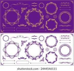 Fashionable frame. Design template. A set of gorgeous foreheads.