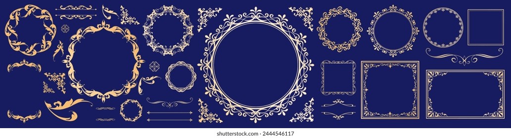 Fashionable frame. Design template. A set of gorgeous foreheads.