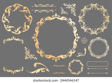 Fashionable frame. Design template. A set of gorgeous foreheads.