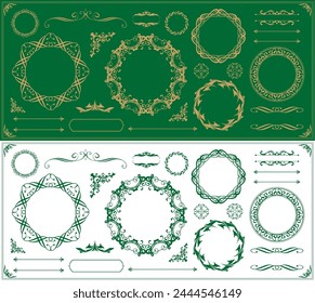 Fashionable frame. Design template. A set of gorgeous foreheads.