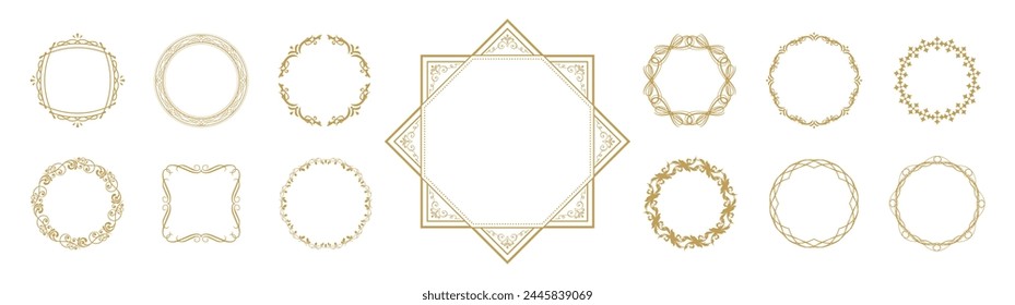 Fashionable frame. Design template. A set of gorgeous foreheads.