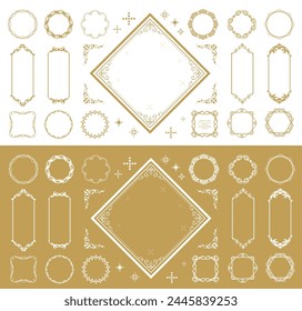 Fashionable frame. Design template. A set of gorgeous foreheads.