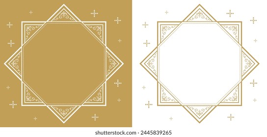 Modischer Rahmen. Design-Vorlage. Eine Reihe von wunderschönen Stirnen.