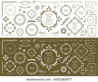 Fashionable frame. Design template. A set of gorgeous foreheads.