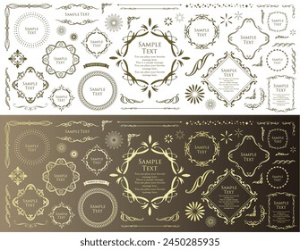 Fashionable frame. Design template. A set of gorgeous foreheads.