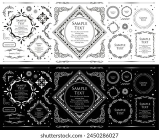 Fashionable frame. Design template. A set of gorgeous foreheads.
