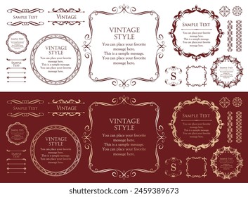 Fashionable frame. Design template. A set of gorgeous foreheads.