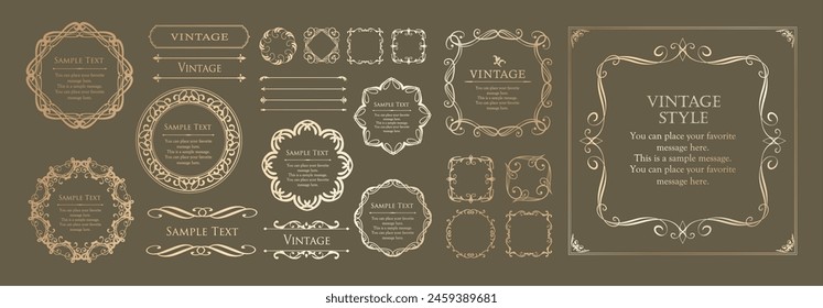 Fashionable frame. Design template. A set of gorgeous foreheads.