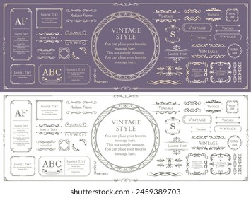 Fashionable frame. Design template. A set of gorgeous foreheads.