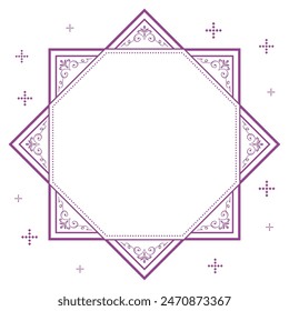 Fashionable frame. Design template. A set of gorgeous foreheads.