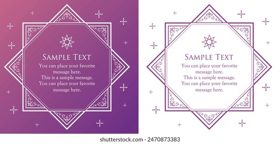Fashionable frame. Design template. A set of gorgeous foreheads.