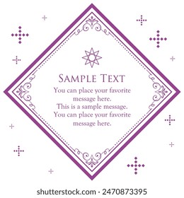 Fashionable frame. Design template. A set of gorgeous foreheads.