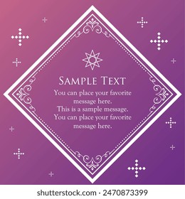 Fashionable frame. Design template. A set of gorgeous foreheads.