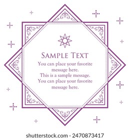 Fashionable frame. Design template. A set of gorgeous foreheads.