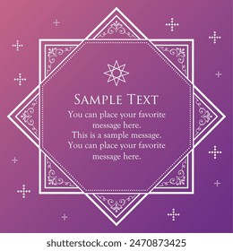 Fashionable frame. Design template. A set of gorgeous foreheads.