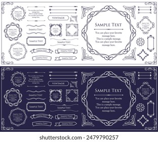 Fashionable frame. Design template. A set of gorgeous foreheads.
