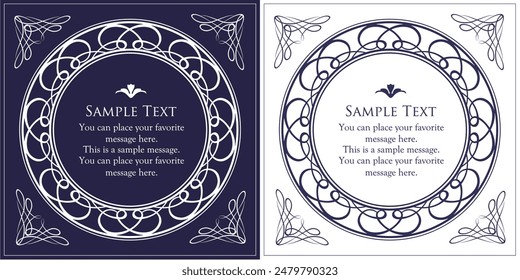 Fashionable frame. Design template. A set of gorgeous foreheads.