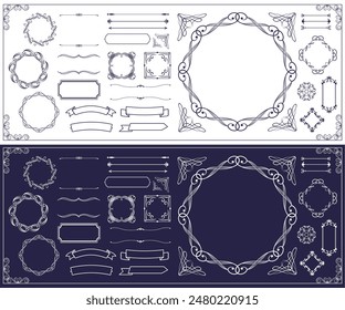 Fashionable frame. Design template. A set of gorgeous foreheads.
