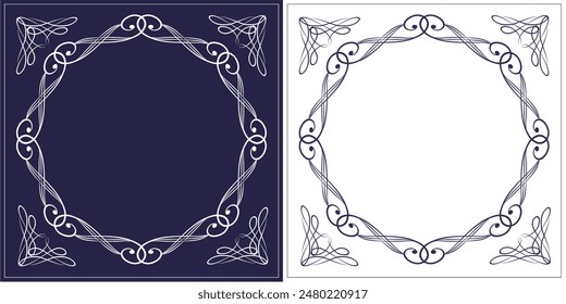 Fashionable frame. Design template. A set of gorgeous foreheads.