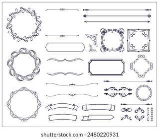 Fashionable frame. Design template. A set of gorgeous foreheads.