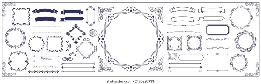 Fashionable frame. Design template. A set of gorgeous foreheads.