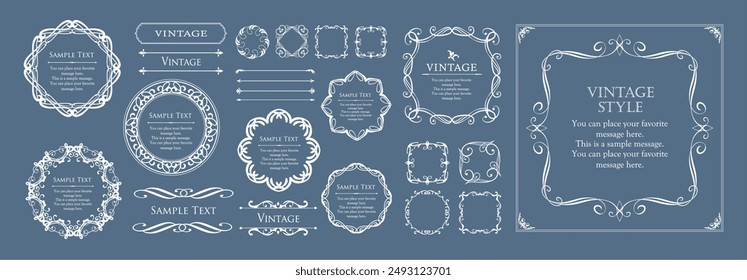Fashionable frame. Design template. A set of gorgeous foreheads.