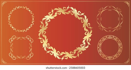 Fashionable frame. Design template. A set of gorgeous foreheads.
