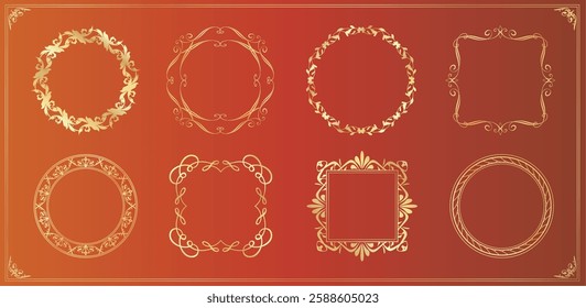 Fashionable frame. Design template. A set of gorgeous foreheads.

