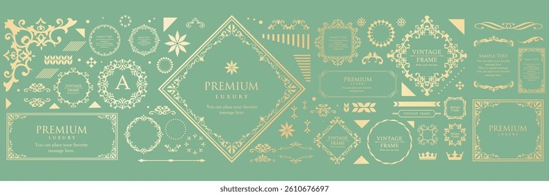 Fashionable frame. Design template. A set of gorgeous foreheads.