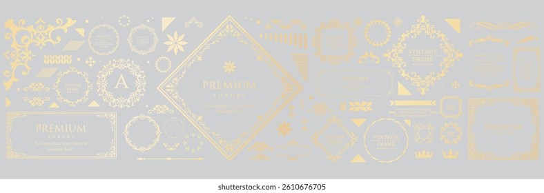 Fashionable frame. Design template. A set of gorgeous foreheads.