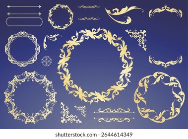 Fashionable frame. Design template. A set of gorgeous foreheads.
