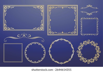 Fashionable frame. Design template. A set of gorgeous foreheads.

