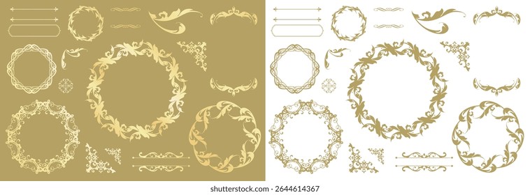 Fashionable frame. Design template. A set of gorgeous foreheads.
