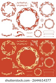 Fashionable frame. Design template. A set of gorgeous foreheads.
