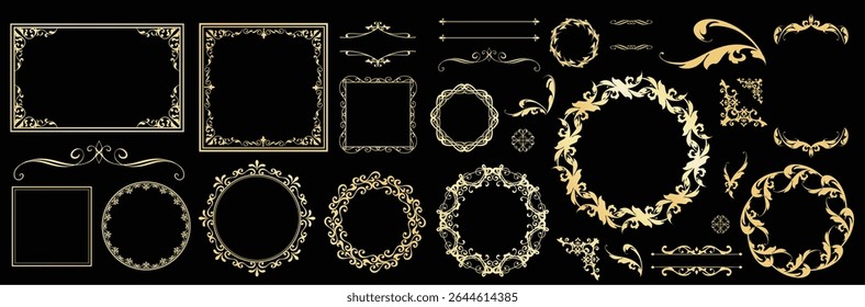 Fashionable frame. Design template. A set of gorgeous foreheads.

