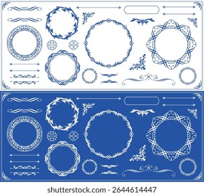 Fashionable frame. Design template. A set of gorgeous foreheads.
