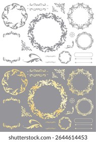 Fashionable frame. Design template. A set of gorgeous foreheads.
