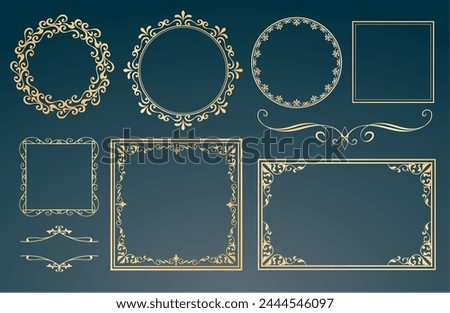 Fashionable frame. Design template. A set of gorgeous foreheads.