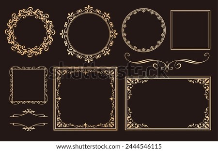 Fashionable frame. Design template. A set of gorgeous foreheads.
