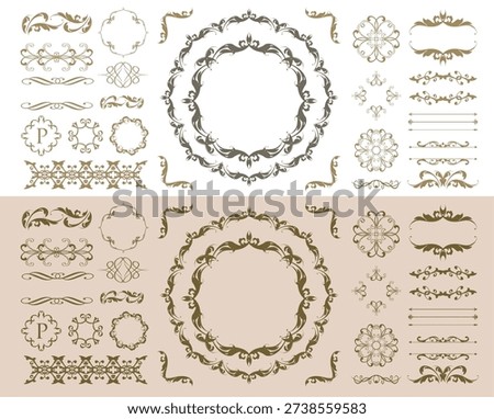 Fashionable frame. Design template. A set of gorgeous foreheads.
