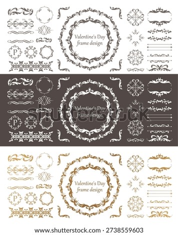 Fashionable frame. Design template. A set of gorgeous foreheads.