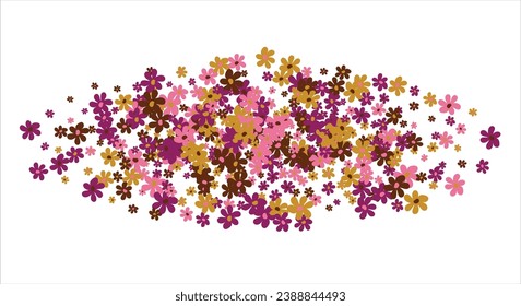 Marco de flores de moda. Diseño de fondo primaveral, flores coloridas y luminosas, bonito jardín decorativo. Colocar el texto. Diseño para postal, invitación, web. Ilustración del vector