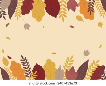 Fashionable frame illustration of autumn leaves
