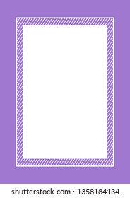 fashionable frame purple color flat lay style and rectangle for copy space, empty frame purple for banner design, template of pink frame banner blank for advertising graphic beauty cosmetics fashion