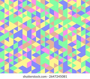 Fashionable geometric pattern in bright multi-colored colors, ideal for modern design projects. Vector illustration
