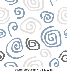 Fashionable geometric seamless pattern in gray-blue tones. Vector illustration.
