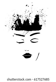 fashionable girl fashion illustration
